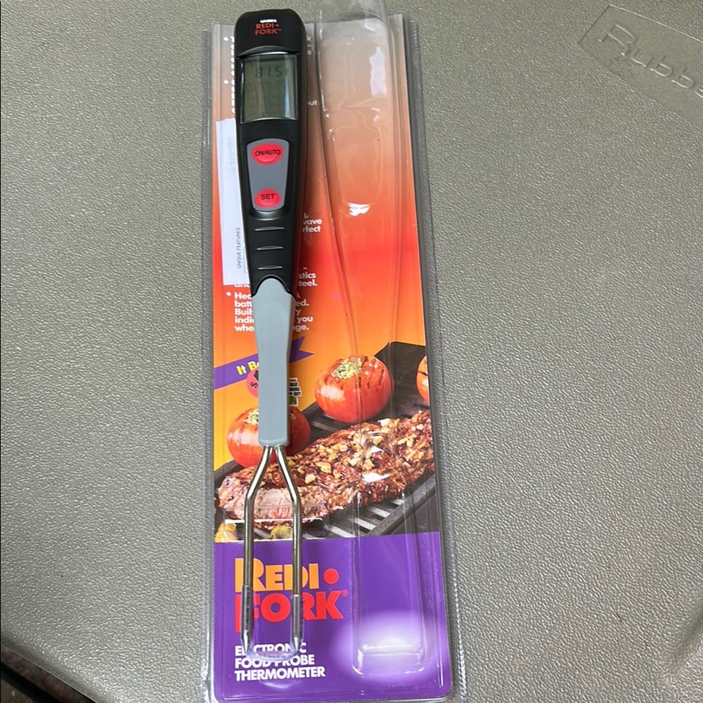 Electronic Food Probe Thermometer - Black and Silver by Redi Fork